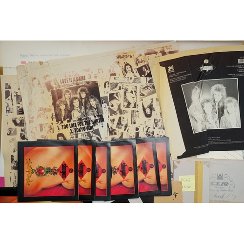 97 - SHOGUN - ROCK EPHEMERA! A small collection of Jet Records original proof artwork for the single and ... 