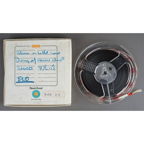 108 - E.L.O Original 5 1/2 inch reel to reel tape. From Jet Records - in a hand written box - Diary of Hor... 