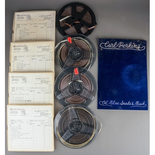 121 - CARL PERKINS Reel to Reel tapes - 4 original reel to reel tapes Rock n Roll Gospel part 1 and part 1... 