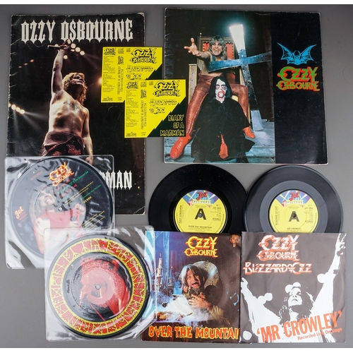 125 - OZZY OSBOURNE - Tour Progs records - 4 x 7 inch records and 2 tour programmes - 1982 and 1983.