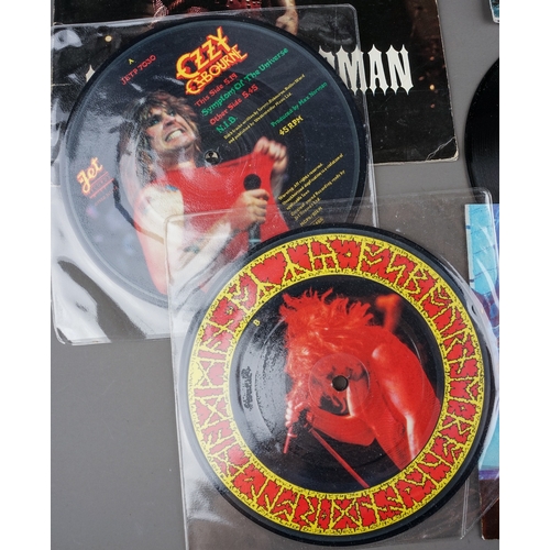 125 - OZZY OSBOURNE - Tour Progs records - 4 x 7 inch records and 2 tour programmes - 1982 and 1983.