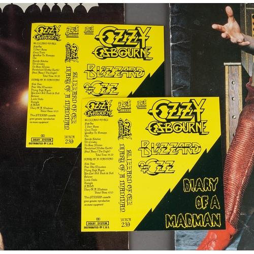 125 - OZZY OSBOURNE - Tour Progs records - 4 x 7 inch records and 2 tour programmes - 1982 and 1983.