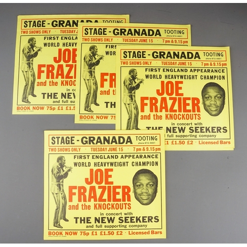 131 - JOE FRAZIER /NEW SEEKERS POSTERS - A collection of Joe Frazier and the Knockoiuts in concert with Th... 