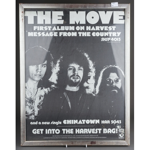 133 - THE MOVE Original Poster in frame The First ALbum on Harvest - In frame ( ELO ) It measures 17 x 23 ... 