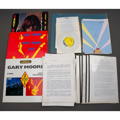 138 - Gary Moore 1979 Vinyl and Documents A great collection of paperwork insight into the Status of Gary ... 