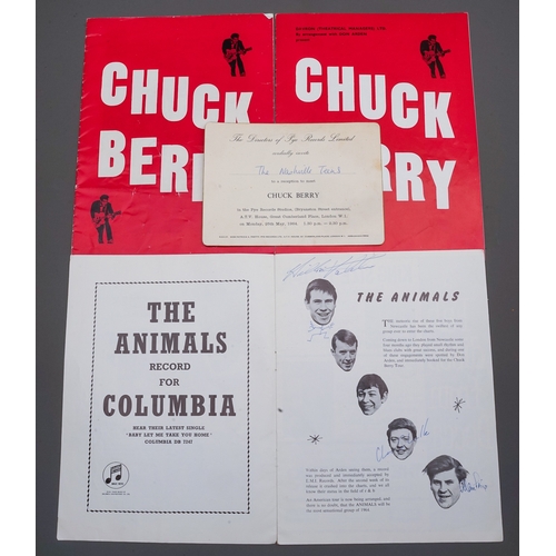 150 - CHUCK BERRY Nashville Teens, Animals etc A collection of 3 original Chuck Berry Tour Programmes one ... 