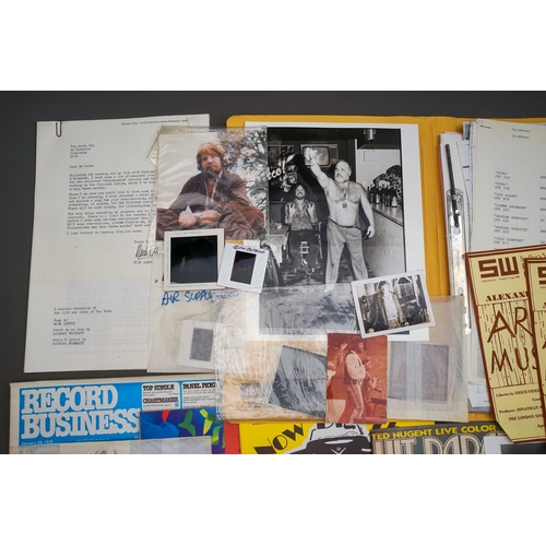 153 - Ephemera Jet Records / Papers / Photos etc including notes about song releases, record catalguing, c... 