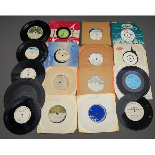 154 - Acetate 7 inch collection - acetate test pressing promos. Including some not know releases by artist... 