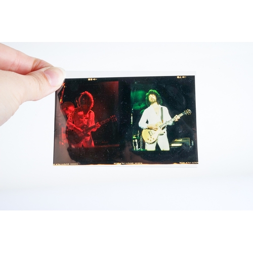 160 - E.L.O Photo / Negatives 1970s ELO on stage and promo shoot - including negatives - 5 long strips and... 