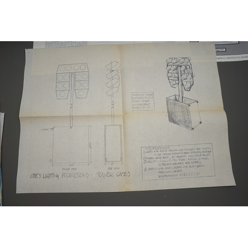 166 - E.L.O 1974 TO 1975 Stadium Floor Plans and more. ELO Birmingham International Arena and Lighting Pla... 