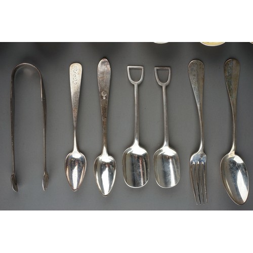 220 - An early 20th Century Austro-Hungarian 800 standard silver fork and spoon, stamped Diana mark with m... 