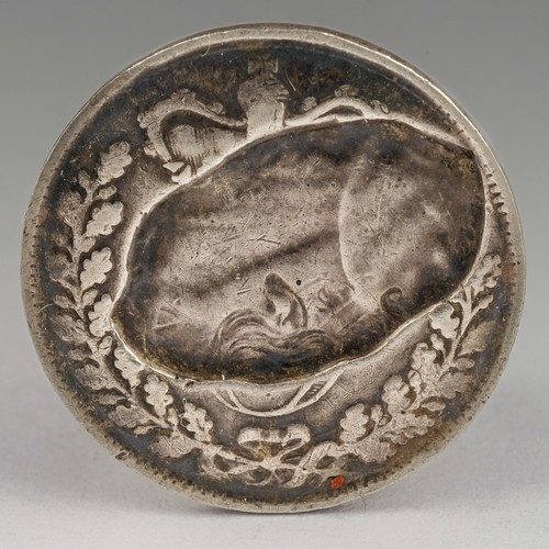 229 - A Victorian silver mis-strike coin, approx 1.4g