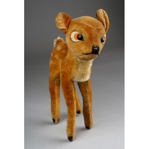 249 - A 1950s Steiff Walt Disney figure of Bambi, velvet body, Steiff button lacking (1)