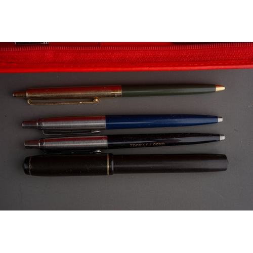 252 - A collection of various pens to include: vintage Stephen's fountain pen, the nib stamped Stephen's W... 