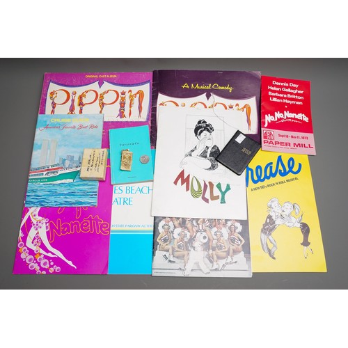 261 - Collection of signed programmes to include Pippin 1972 signed by the cast together with a musical LP... 