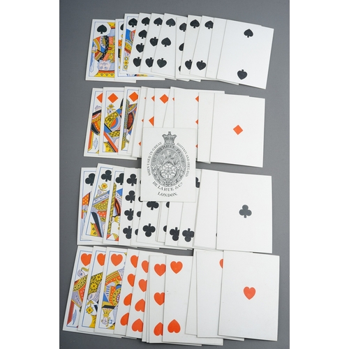 265 - A full deck of 19th Century post 1862 De La Rue & Co., London playing cards, Three Pence Duty, with ... 