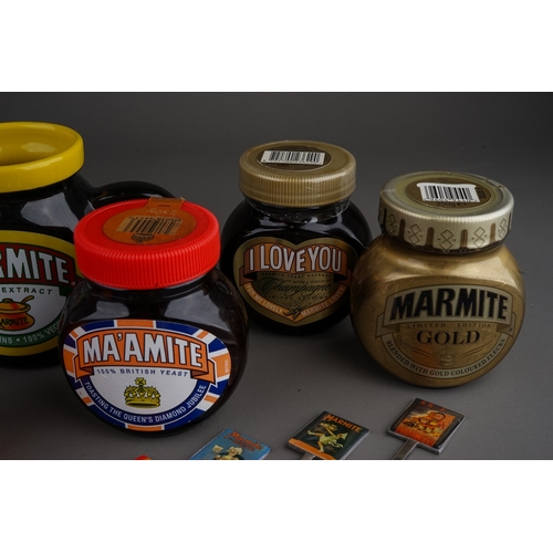 272 - Collection of Marmite memorabilia, to include, sealed jar of Marmite Limited Edition Gold jar, seale... 