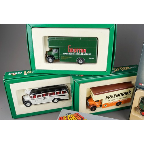 280 - A collection of die cast model cars to include: Corgi Limited Edition 6713 Grattan warehouse green v... 