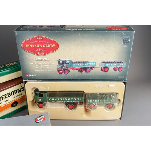 280 - A collection of die cast model cars to include: Corgi Limited Edition 6713 Grattan warehouse green v... 