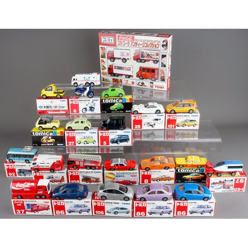 299 - Twenty boxed Japanese imported small scale diecast models from Takara Tomy including 4 x Toyota Priu... 