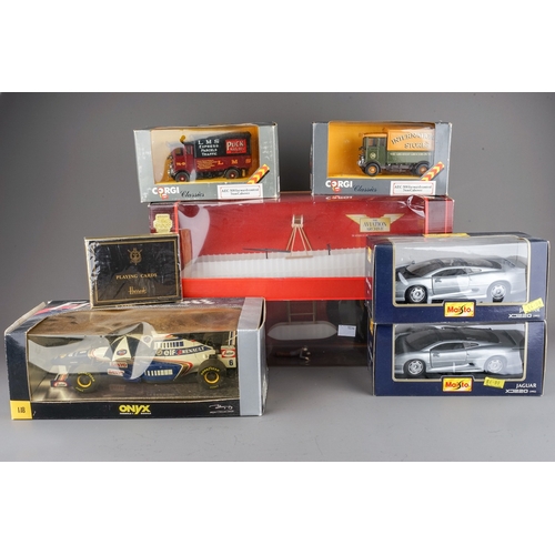 304 - Assorted boxed die cast models to include: CORGI Classics AEC 508 trucks x 2 (LMS Express Puck match... 