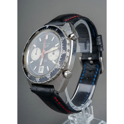 315 - Tag Heuer - a gentleman's Autavia Automatic Chronograph stainless steel wristwatch, 33mm black dial ... 