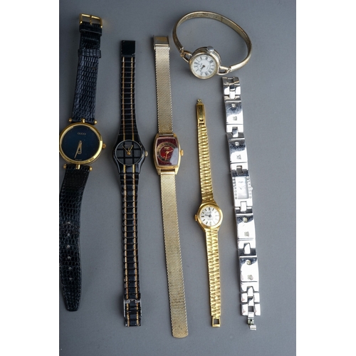 318 - A collection of wristwatches, including a 9ct gold cased Rotary wristwatch, Swatch, Sekonda, Gucci, ... 