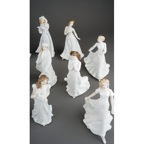 335 - 18 Royal Doulton figures from the Sentiments collection, each approx. 15 cm tall