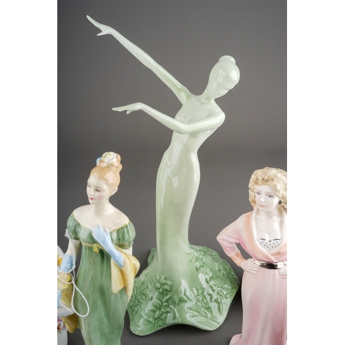 351 - A collection of eight figures to include: 
Royal Doulton: Ascot HN2356; Lorna HN2311 and Marilyn HN3... 