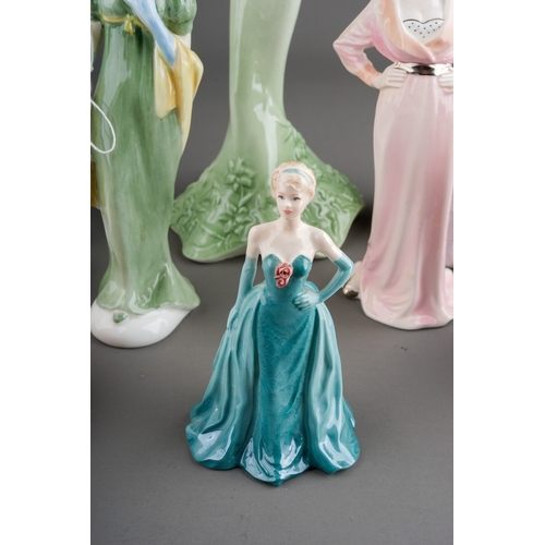 351 - A collection of eight figures to include: 
Royal Doulton: Ascot HN2356; Lorna HN2311 and Marilyn HN3... 