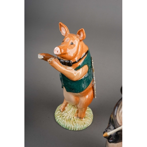 352 - Nine Beswick Pig Promenade figures to include: John Conductor PP1; Matthew Trumpeter PP2; David Flut... 