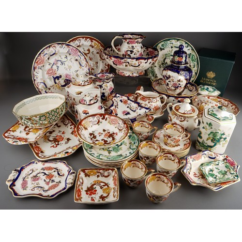 403 - Large collection of Masons Ironstone wares to include bowls, ginger jars and covers, jugs, 6 coffee ... 