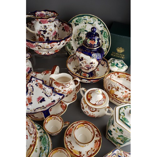 403 - Large collection of Masons Ironstone wares to include bowls, ginger jars and covers, jugs, 6 coffee ... 