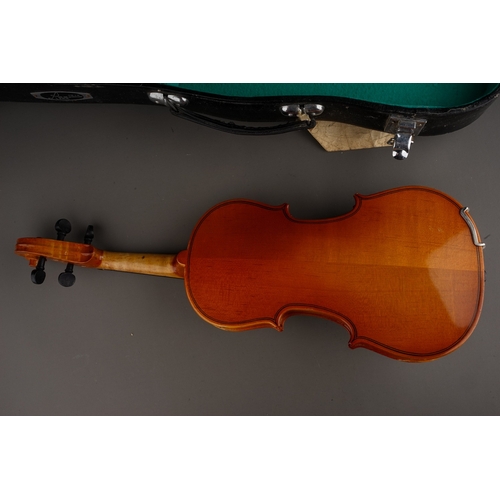 490 - Three various violins to include: 

1 Lark: a 20th Century Child's violin musical instrument labelle... 