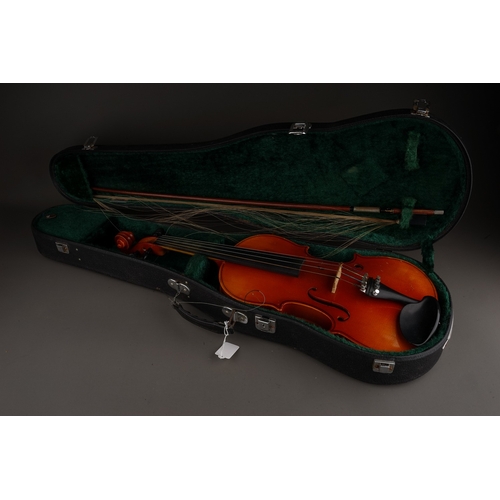 490 - Three various violins to include: 

1 Lark: a 20th Century Child's violin musical instrument labelle... 