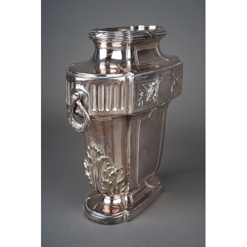 565 - A French silver plated Christofle Orfevrerie Gallia vase, of Classical design, stamped to underside,... 