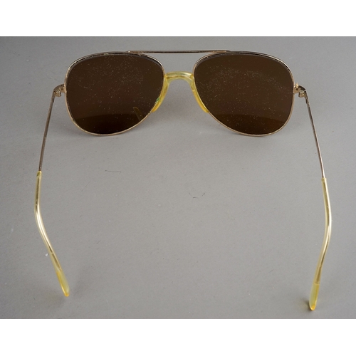 270A - A pair of Retro sunglasses etched Sunscene to one arm within Zeiss West Germany Metzler leatherette ... 