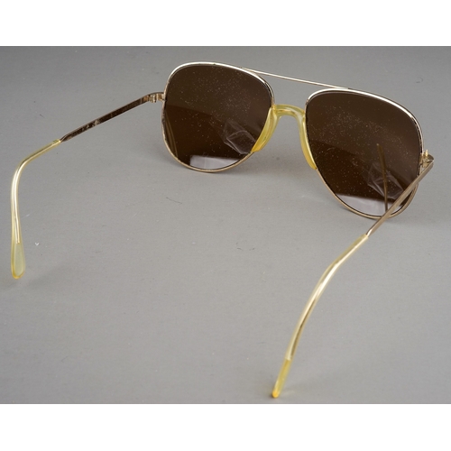 270A - A pair of Retro sunglasses etched Sunscene to one arm within Zeiss West Germany Metzler leatherette ... 