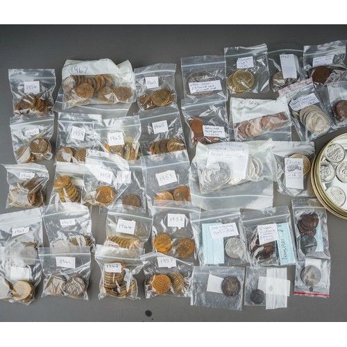 294 - Assorted British and Continental coins including pre 1947 - 19th Century Shillings; 20th Century hal... 