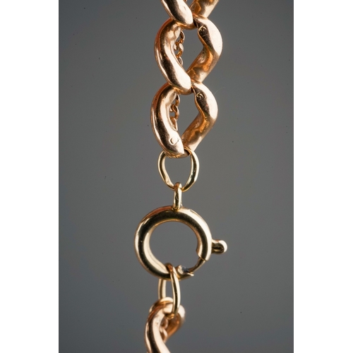 42 - A 9ct gold curb-link bracelet, total gross weight approx 16.2g