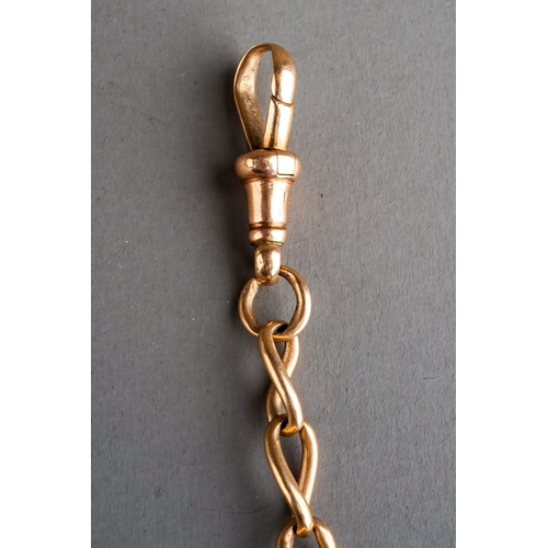 59 - 9ct gold Watch Chain, total weight 21.2.g, total length approx  43 cm , hallmarked to each link