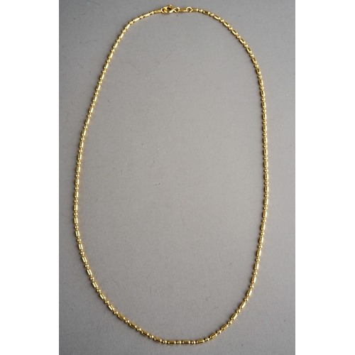 61 - Yellow metal chain , marked 750, weight 6.4g