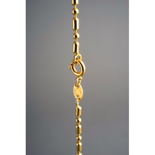 61 - Yellow metal chain , marked 750, weight 6.4g