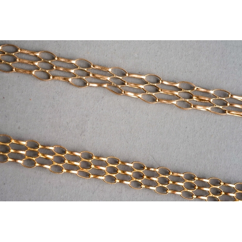 64 - Two 9 ct gold bracelets, total weight 4 g