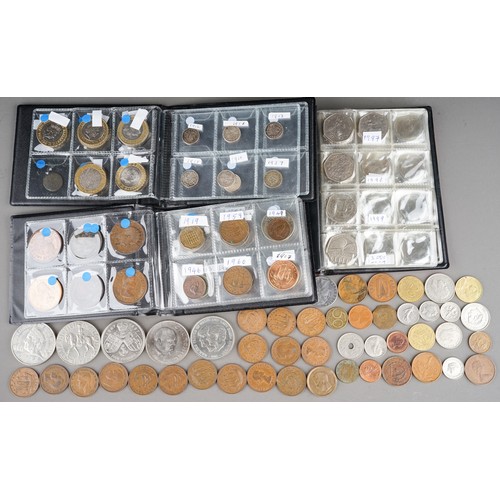 102 - Assorted British 20th Century coins mostly silver to include: George VI half crowns, EII half Crowns... 