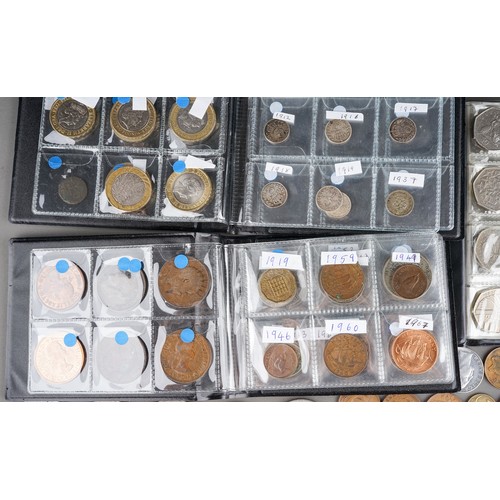 102 - Assorted British 20th Century coins mostly silver to include: George VI half crowns, EII half Crowns... 