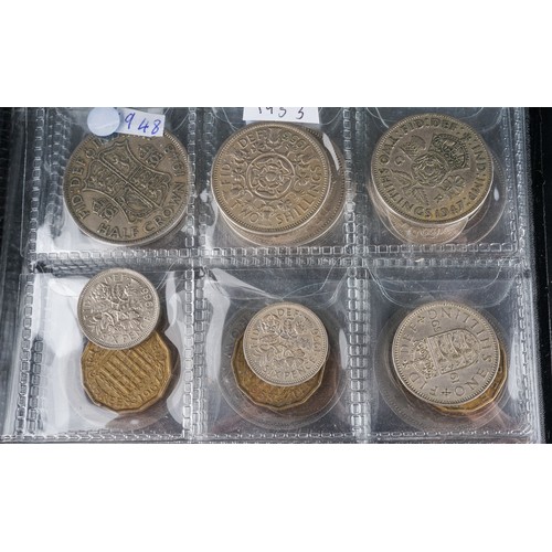 102 - Assorted British 20th Century coins mostly silver to include: George VI half crowns, EII half Crowns... 