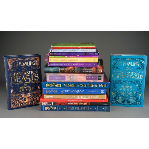 113 - A collection of Harry Potter books and publications to include: Harry Potter poster annual 2008; Dum... 