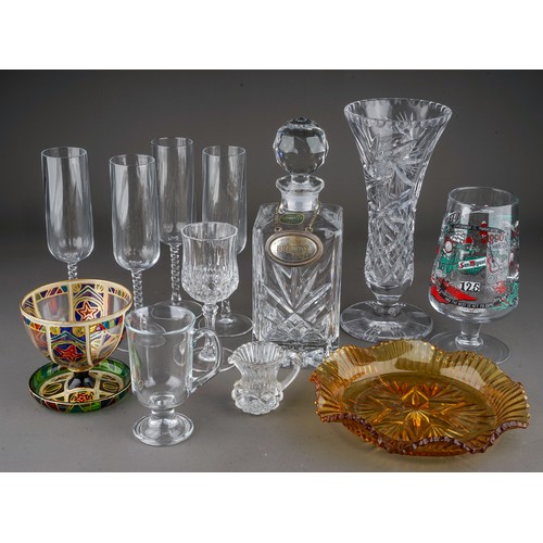 122 - Three boxes of assorted glasses mainly moulded to include wine, beer, vases etc (3 boxes)