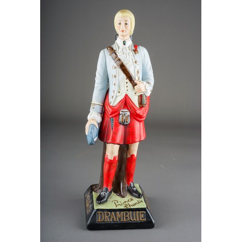 128 - DRAMBUIE WHISKY ADVERTISING FIGURE, depicting Bonnie Prince Charlie, ceramic, height approximately 3... 